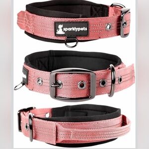 💜Dog Collar with Handle Professional CollarSoft Handle Nickel-Plated Buckle